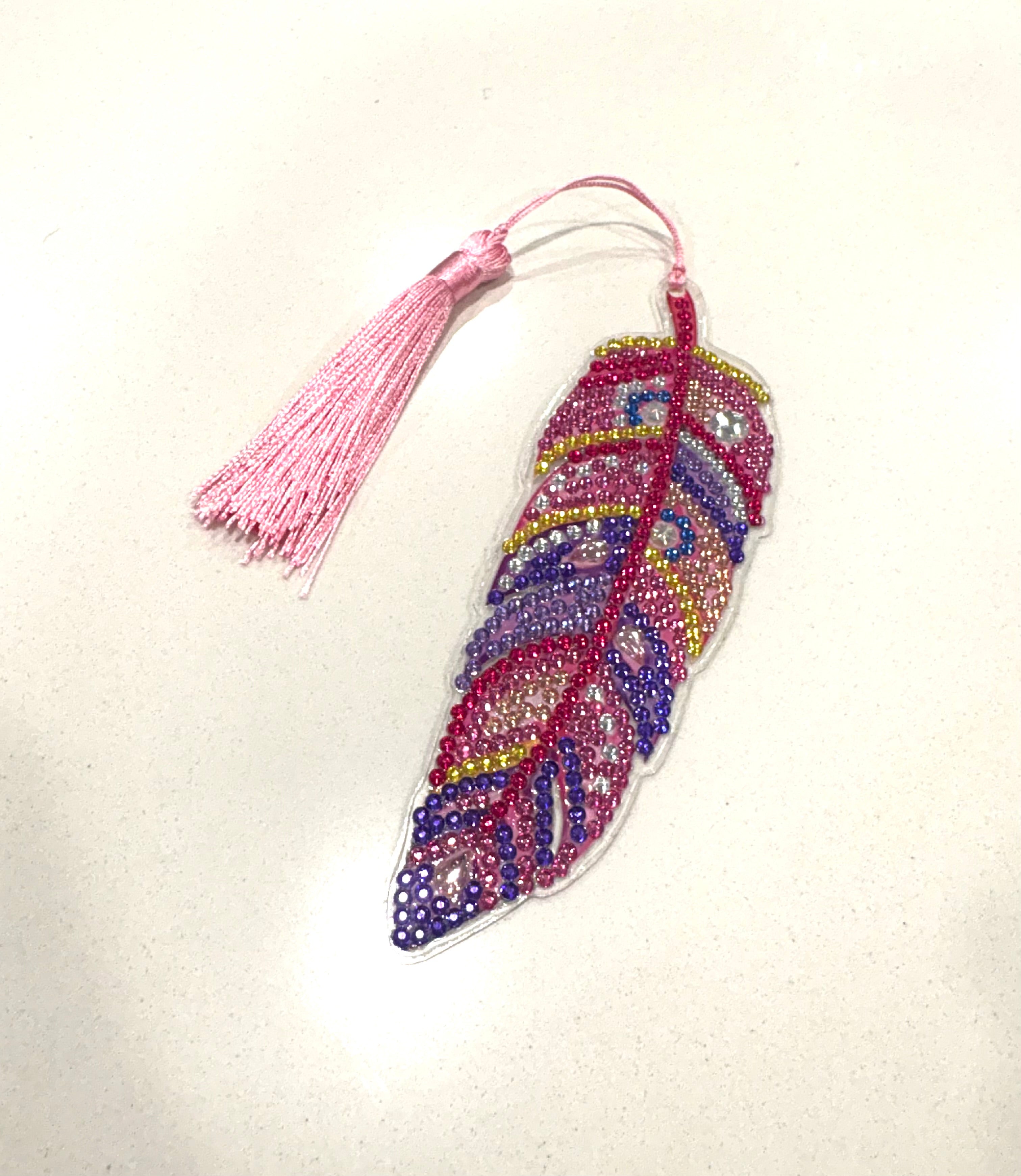 Pink Feather Bookmark